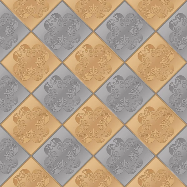 Dekorative Quadrate Als Nahtloser Hintergrund Nahtloses Muster Mit Quadratischem Hintergrund — Stockfoto