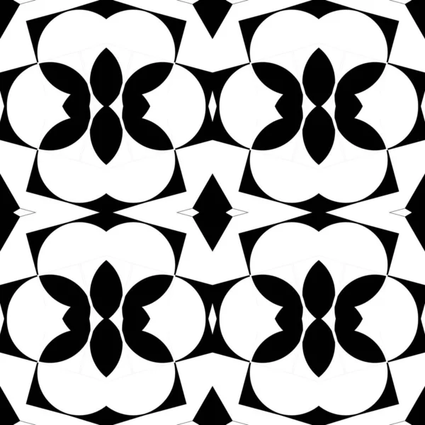 Fondo Monocromo Con Formas Abstractas Patrón Moderno Regular Blanco Negro —  Fotos de Stock
