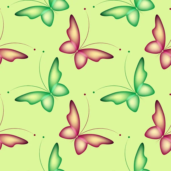 Cheerful Pattern Colorful Butterflies Regular Seamless Pattern Seamless Pattern Funny — Stock Photo, Image