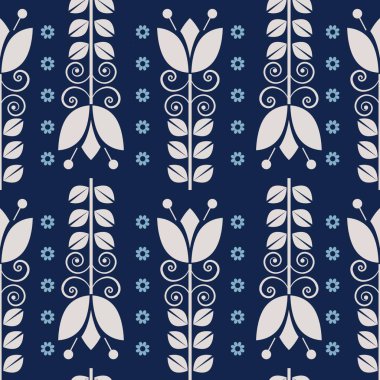 Çiçekli mavi, pürüzsüz arkaplan