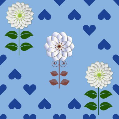 Renkli çiçekler kusursuz bir desen. Çiçekli çok renkli arkaplan