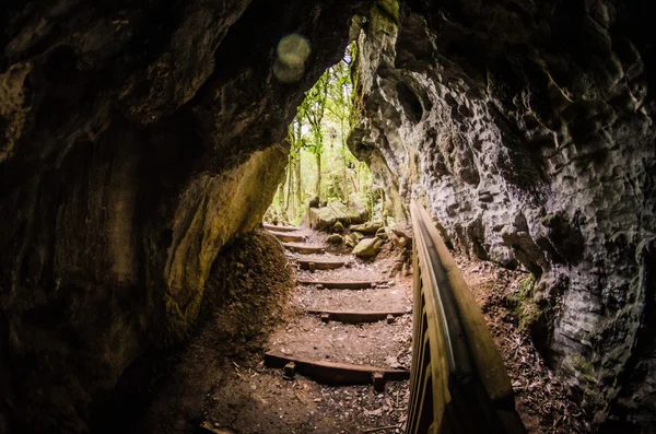 Wandern in der Höhle — Stockfoto