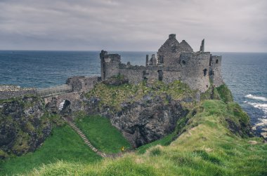 Medieval castle on the seaside, Ireland clipart