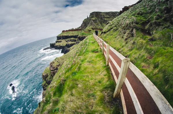 Caminho estreito na costa rochosa — Fotografia de Stock