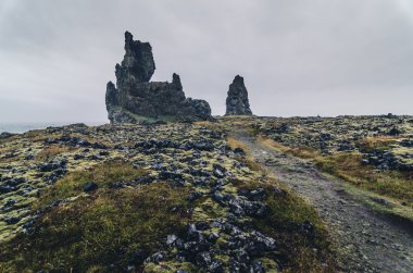 amazing rock formation, Londrangar, Snaefellsness peninsula, Iceland clipart