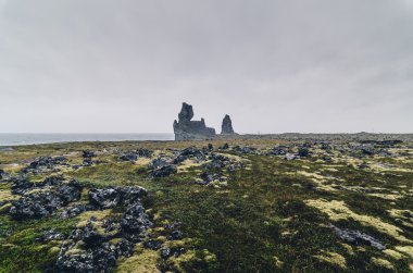 şaşırtıcı kaya oluşumu, Londrangar, Snaefellsness Yarımadası, İzlanda