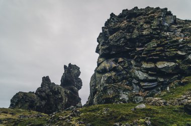 şaşırtıcı kaya oluşumu, Londrangar, Snaefellsness Yarımadası, İzlanda