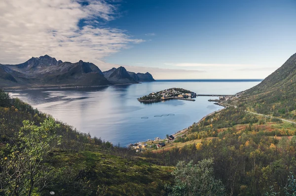 Kasaba Husoy Norveç — Stok fotoğraf