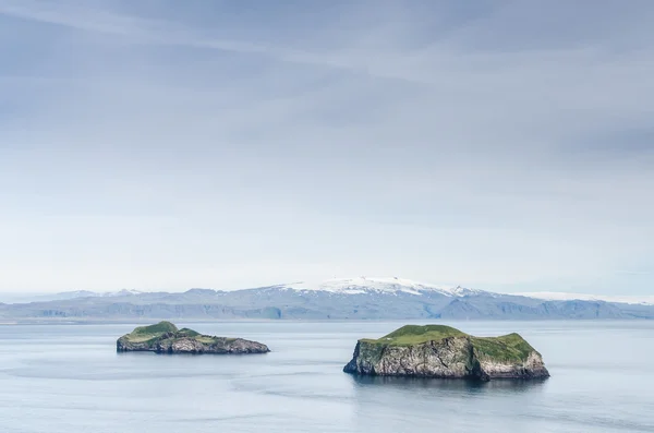 Famous Ellidaey island with tiny house, Iceland — Stock Photo, Image