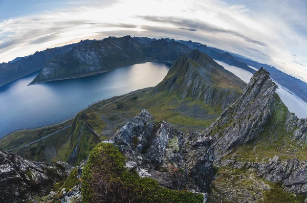 Mountain range of Senja island, Norway — Stock Photo, Image