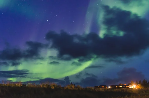 Gröna norrsken — Stockfoto