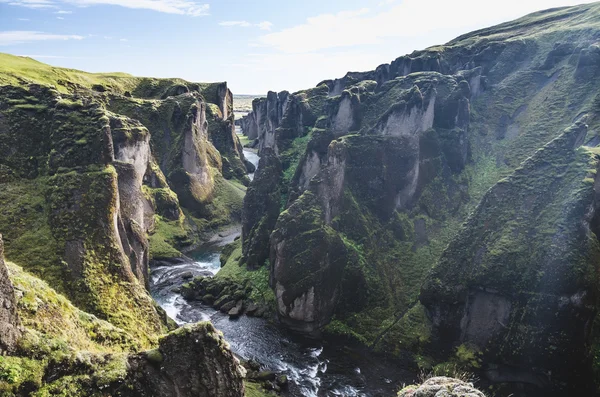 Kanion Fjardrargljufur, Islandia — Zdjęcie stockowe