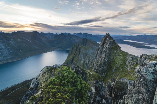 Mountain range of Senja island, Norway — Stock Photo, Image