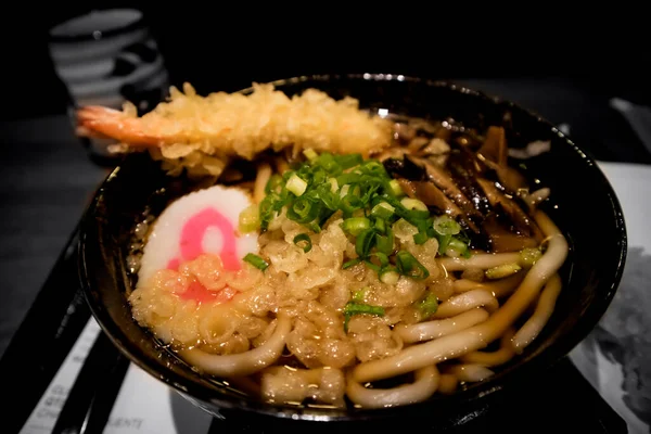 Tempura Udon Bowl Japońskie Jedzenie — Zdjęcie stockowe