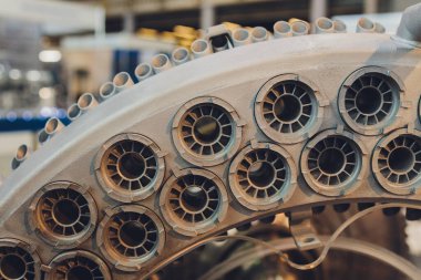 Tarihi bir jet motorunun bölüm modeli.