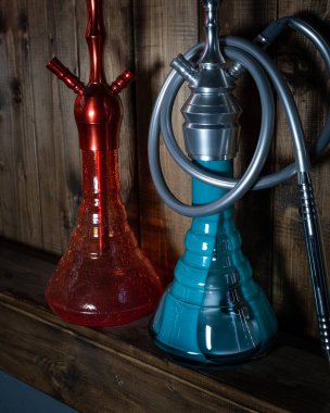 Nargile 'nin bir parçası, modern tasarım, arka planda.