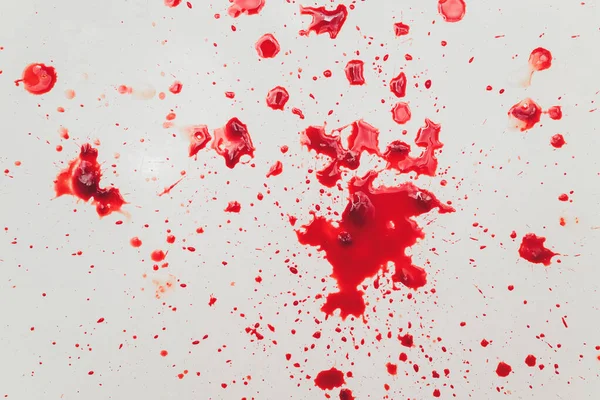 Blood draining from white bathroom basin. Bloody stains in the waterbasin hole. — Stock Photo, Image