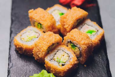 Suşi, tempura, Japon yemeği, geleneksel Japon mutfağı, Çıtır Karides Tempura Roll..