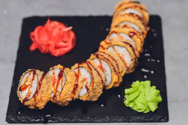 Suşi, tempura, Japon yemeği, geleneksel Japon mutfağı, Çıtır Karides Tempura Roll..