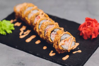 Suşi, tempura, Japon yemeği, geleneksel Japon mutfağı, Çıtır Karides Tempura Roll..
