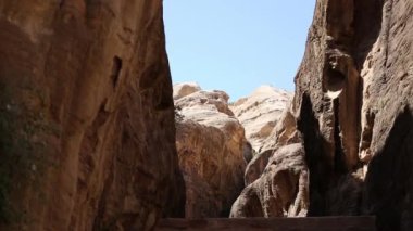 Ürdün 'ün Petra kentindeki Manastır veya El Deir' in Yüksek Görüş Alanı,