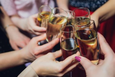 İçkili kadehler ve kadeh kaldırma, parti.