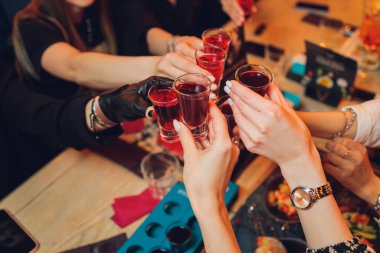 İçkili kadehler ve kadeh kaldırma, parti.