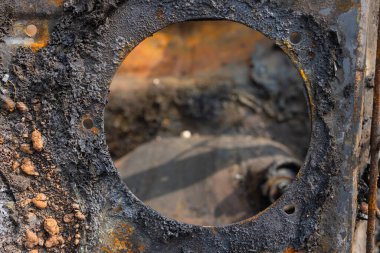 Eski metal demir paslı arka plan ve doku.