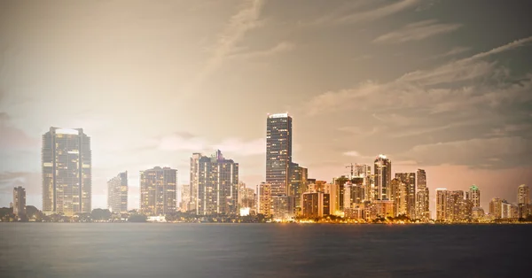 Downtown Miami Florida sunset skyline panorama — Stock Photo, Image