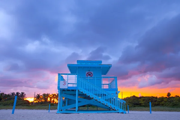 Miami Beach Florida,  colorful lifeguard house — Stock Photo, Image