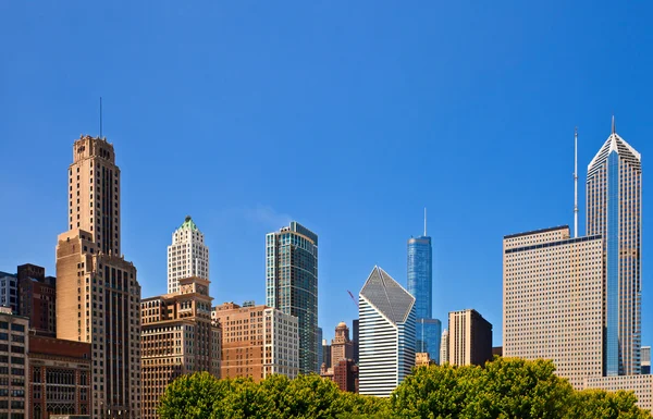 Chicago skyline van centrum van gebouwen — Stockfoto