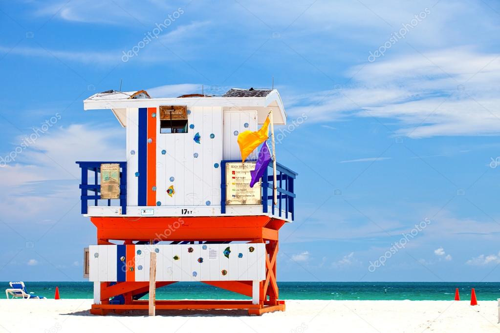 Art Deco lifeguard house in Miami Beach