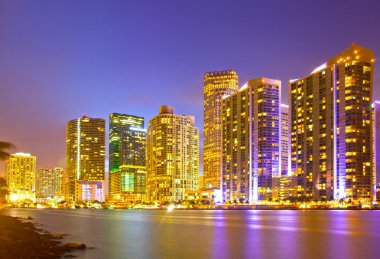 Miami downtown gün batımında