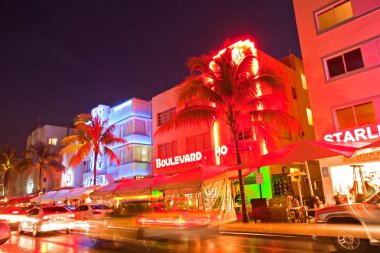 Miami Beach Florida gün batımında