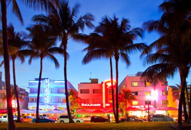 Miami Beach Florida gün batımında