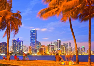 Miami Beach Florida gün batımında