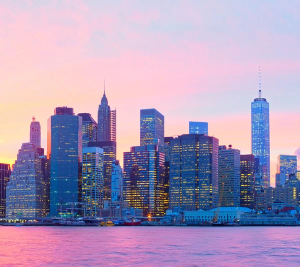 Ciudad de Nueva York al atardecer — Foto de Stock