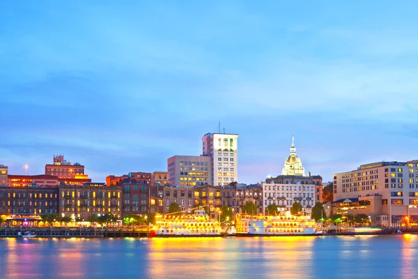 Savannah Georgia USA, skyline del centro storico — Foto Stock