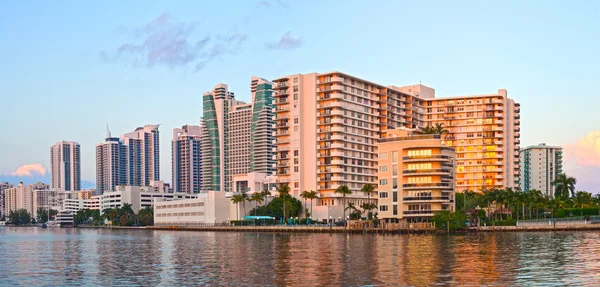 Zonsondergang in Hollywood Beach Florida — Stockfoto