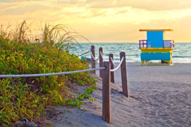 Miami Beach yolu okyanus