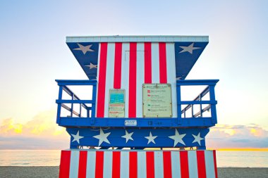 Miami Florida üzerinden günbatımı