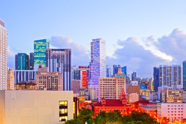 Miami Florida üzerinden günbatımı