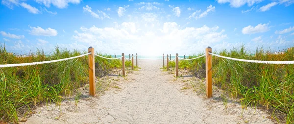 Miami Beach sökvägen till havet — Stockfoto