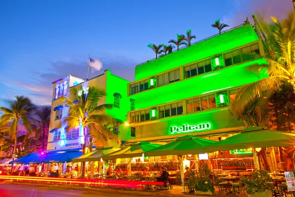 Ocean Drive in miami beach — Stockfoto