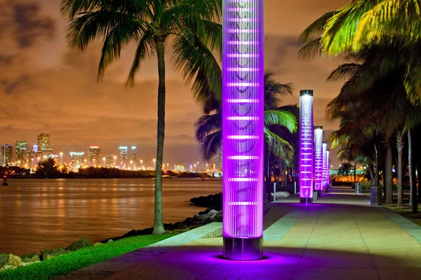 Miami Beach Florida at night — Stock Photo, Image