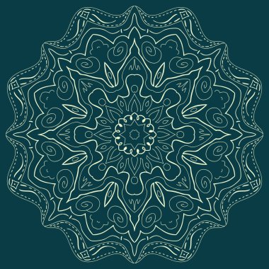 vektör yuvarlak süsleme