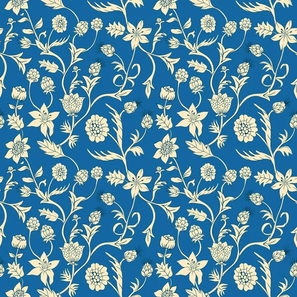 Motif floral stylisé sans couture — Image vectorielle