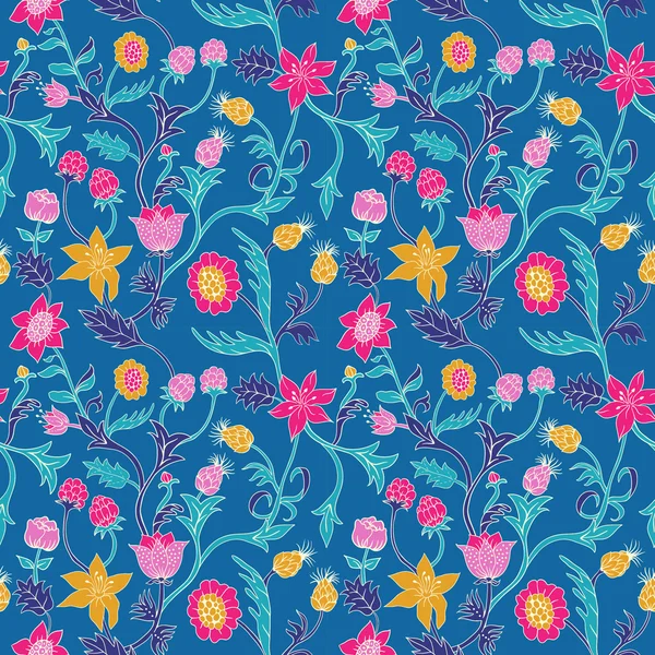 Motif floral stylisé sans couture — Image vectorielle