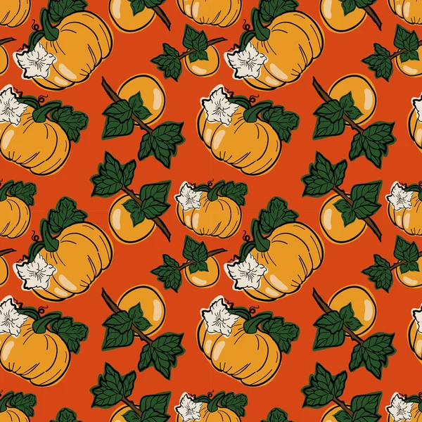 Pumpkin and persimmon — Stock Vector