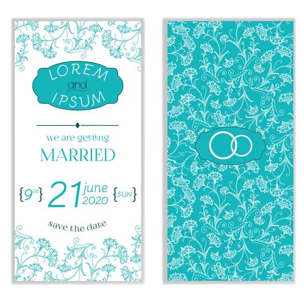 結婚式の招待カードのデザイン — ストックベクタ